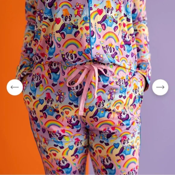 Posh Peanut x Lisa Frank Women's Luxe Pajama Pant Set - 2X - Picture 3 of 4